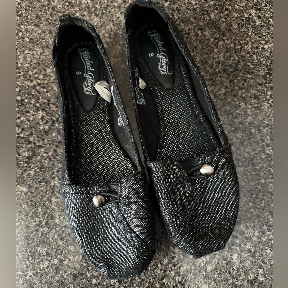 Faded Glory Sparkling Black Loafers - Picture 2 of 6